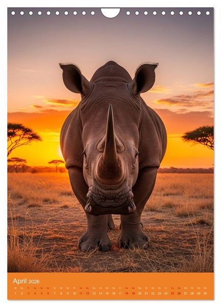 Produktbild: Tiere in der Savanne (Wandkalender 2026 DIN A4 hoch), CALVENDO Monatskalender