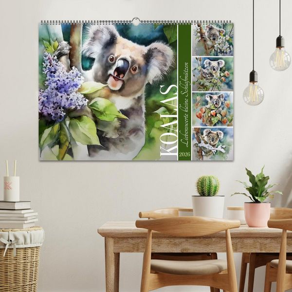 Produktbild: Koalas, liebenswerte kleine Schlafm&uuml;tzen (Wandkalender 2026 DIN A2 quer), CALVENDO Monatskalender