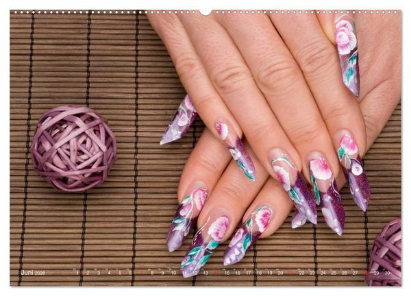 Produktbild: Verg&auml;ngliche Kunst - Nailart Episode 1 (hochwertiger Premium Wandkalender 2026 DIN A2 quer), Kunstdruck in Hochglanz