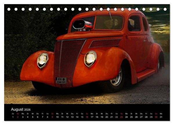 Produktbild: Au&szlig;ergew&ouml;hnliche Autos - Hot Rods (Tischkalender 2026 DIN A5 quer), CALVENDO Monatskalender