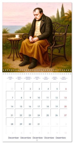 Produktbild: Napol&eacute;on Bonaparte (Calendrier mural carr&eacute; 2026 30x30 cm) Calendrier double avec une page pour vos prises de notes