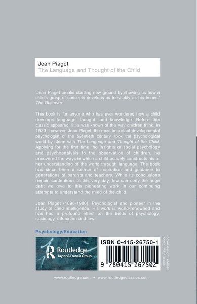 Produktbild: The Language and Thought of the Child
