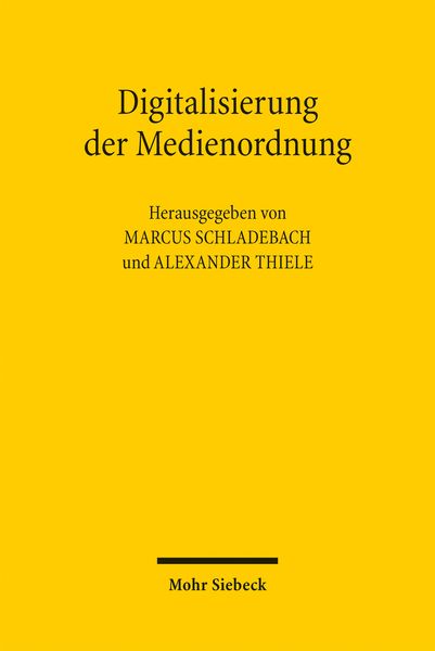 Produktbild: Digitalisierung der Medienordnung
