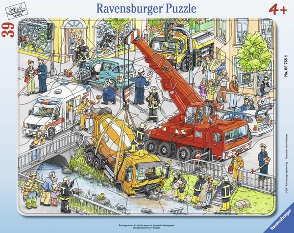 Produktbild: Rahmenpuzzle Ravensburger Puzzle Rettungseinsatz 39 Teile