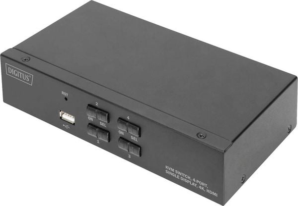 Digitus DS-12880 4+1 Port KVM-Umschalter HDMI 3840 x 2160 Pixel