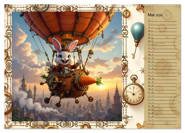 Produktbild: Hopp, Hopp durchs Zahnradland (Wandkalender 2026 DIN A2 quer), CALVENDO Monatskalender