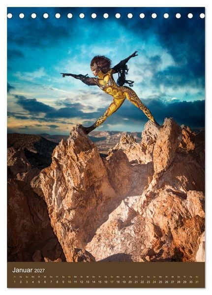 Produktbild: Bodypainting Adventures - Farbe auf nackter Haut (Tischkalender 2027 DIN A5 hoch), CALVENDO Monatskalender