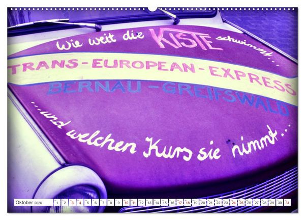 Produktbild: Trabi-Land DDR (Wandkalender 2026 DIN A2 quer), CALVENDO Monatskalender