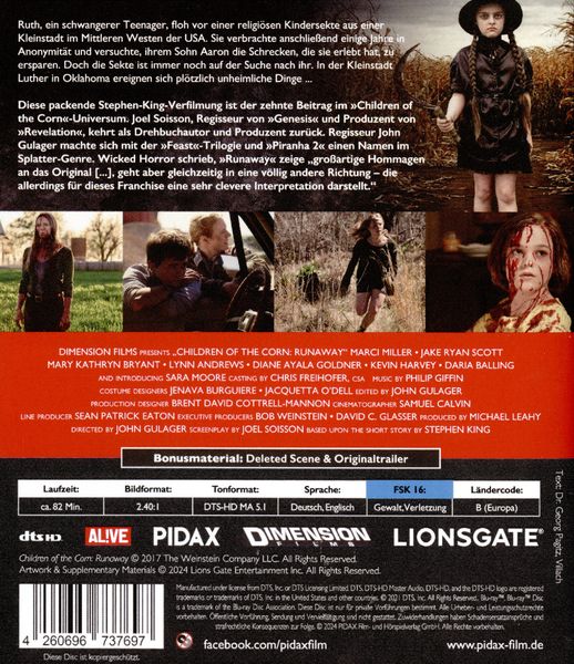Produktbild: Stephen King: Kinder des Zorns (Children Of The Corn: Runaway) / Horrorfilm nach der Vorlage von Stephen King
