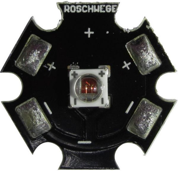 Produktbild: Roschwege HighPower-LED Kirschrot 5W 2.4V 1500mA Star-FR740-05-00-00