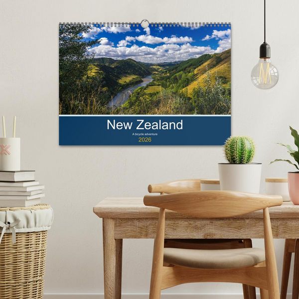 Produktbild: New Zealand - A bicycle adventure (Wall Calendar 2026 DIN A3 landscape), CALVENDO 12 Month Wall Calendar