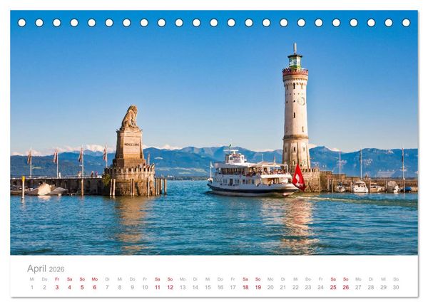 Produktbild: BODENSEE Drei L&auml;nder - ein See (Tischkalender 2026 DIN A5 quer), CALVENDO Monatskalender