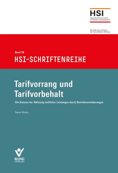 Produktbild: Tarifvorrang und Tarifvorbehalt