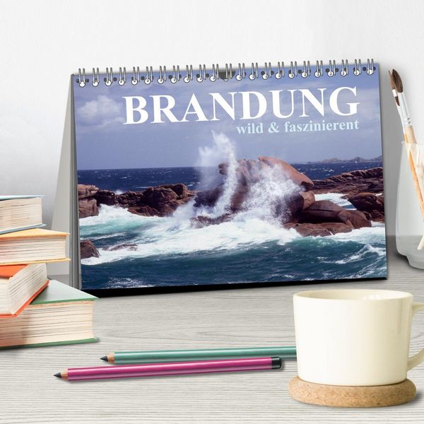 Produktbild: Brandung faszinierent und wild (Tischkalender 2026 DIN A5 quer), CALVENDO Monatskalender