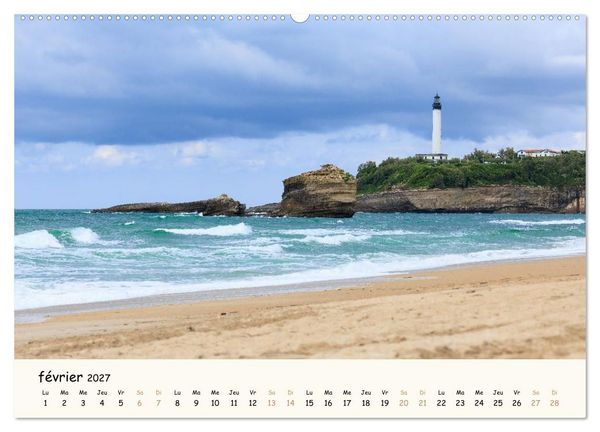 Produktbild: Entre monts et vagues - Une ann&eacute;e au Pays Basque (Calendrier mural 2027 DIN A2 vertical), CALVENDO calendrier mensuel
