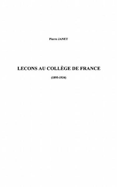 Produktbild: Lecons au College de France