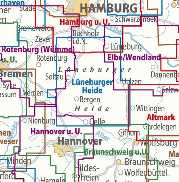 Produktbild: BVA ADFC Regionalkarte L&uuml;neburger Heide 1:75.000