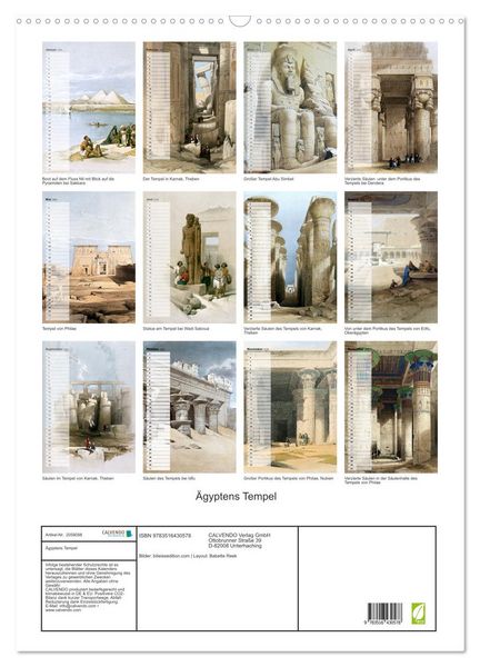 Produktbild: &Auml;gyptens Tempel (Wandkalender 2026 DIN A2 hoch), CALVENDO Monatskalender