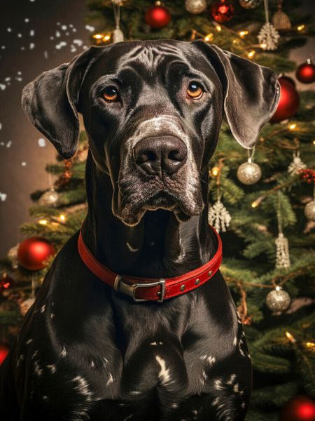 Produktbild: CALVENDO Puzzle Deutsche Dogge, es weihnachtet | 1000 Teile Lege-Gr&ouml;&szlig;e 64x48cm Foto-Puzzle f&uuml;r gl&uuml;ckliche Stunden