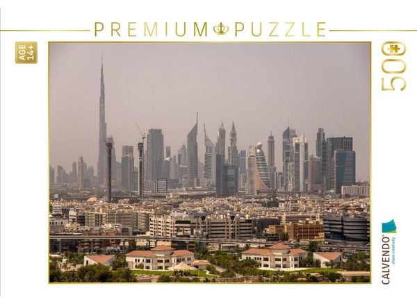 CALVENDO Puzzle Dubai Skyline | 500 Teile Lege-Größe 48 × 36 cm Foto-Puzzle für Erwachsene