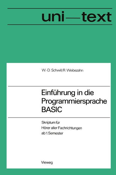 Produktbild: Einf&uuml;hrung in die Programmiersprache BASIC