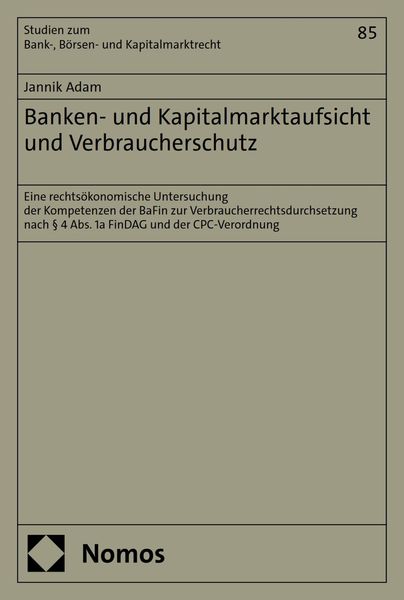 Produktbild: Banken- und Kapitalmarktaufsicht und Verbraucherschutz