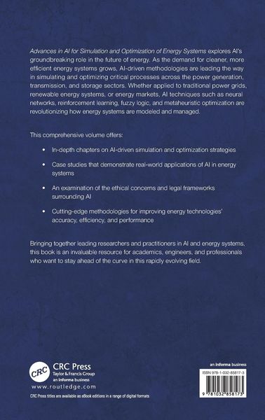 Produktbild: Advances in AI for Simulation and Optimization of Energy Systems