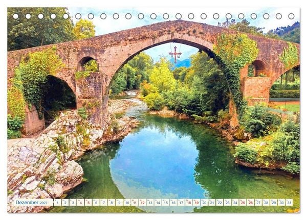 Produktbild: Im wilden Norden Spaniens, Asturien, Galicien, Picos de Europaa (Tischkalender 2027 DIN A5 quer), CALVENDO Monatskalender