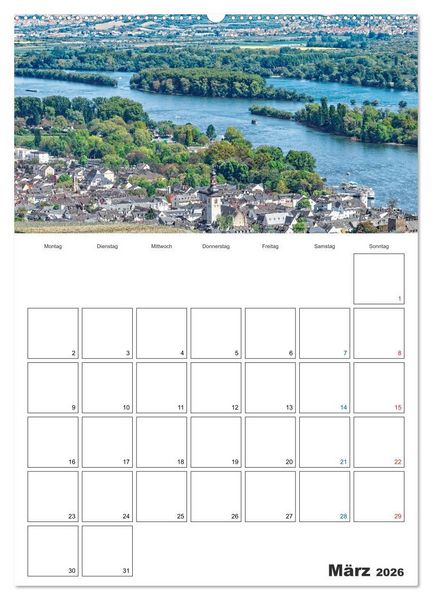Produktbild: Rheingau Terminplaner (Wandkalender 2026 DIN A2 hoch), CALVENDO Monatskalender
