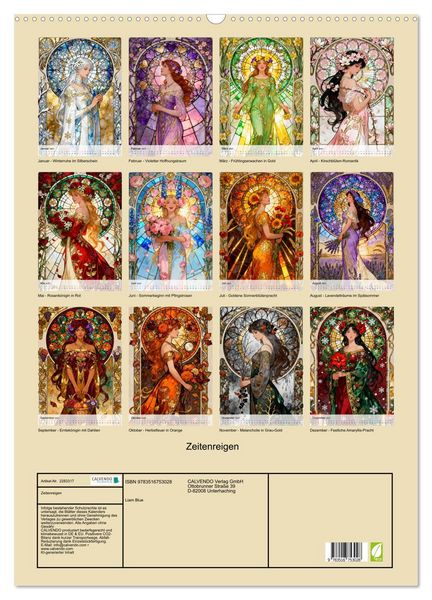 Produktbild: Zeitenreigen (Wandkalender 2027 DIN A2 hoch), CALVENDO Monatskalender