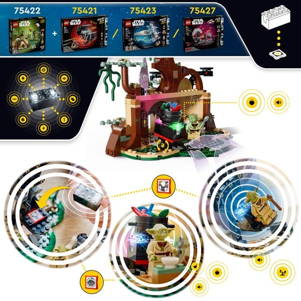 Produktbild: LEGO Star Wars 75422 SMART Play: Jedi-Training an Yodas H&uuml;tte, Spielzeug