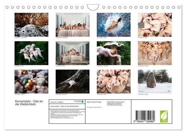 Produktbild: Kurvenstolz - Ode an die Weiblichkeit (Wandkalender 2026 DIN A4 quer), CALVENDO Monatskalender