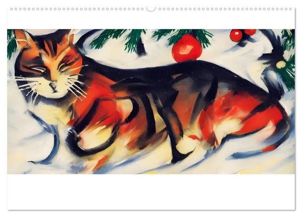 Produktbild: Bauernhoftiere, expressionistisch bunt (Wandkalender 2026 DIN A2 quer), CALVENDO Monatskalender