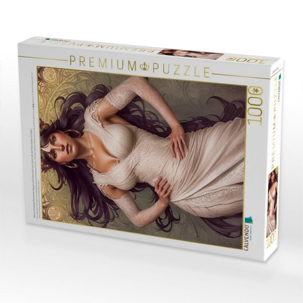 Produktbild: CALVENDO Puzzle Dieses einf&auml;rbige Kleid wirkt elegant und interessant auch durch die durchbrochenen Eins&auml;tze. | 1000 Teile Lege-Gr&ouml;&szlig;e 64x48cm Foto-Puz