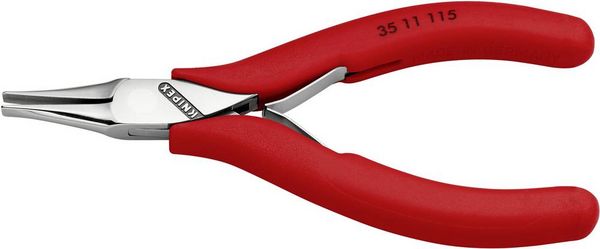 Produktbild: Knipex 35 11 115 Elektronik- u. Feinmechanik Flachzange Gerade Werkzeugstahl 115mm