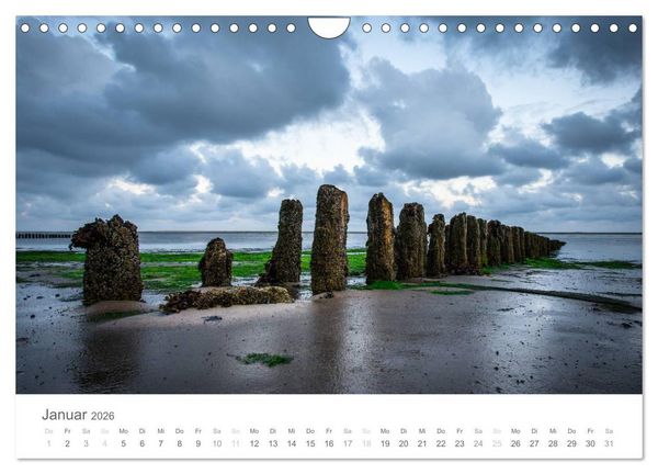 Produktbild: Nordfriesische Inselwelt - Bunte Watt- und Wolkenlandschaften (Wandkalender 2026 DIN A4 quer), CALVENDO Monatskalender