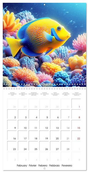 Produktbild: Sea Creatures of the Coral Reefs (Wall Calendar 2026 12 &times; 12 Inch) CALVENDO 12 Month Wall Calendar
