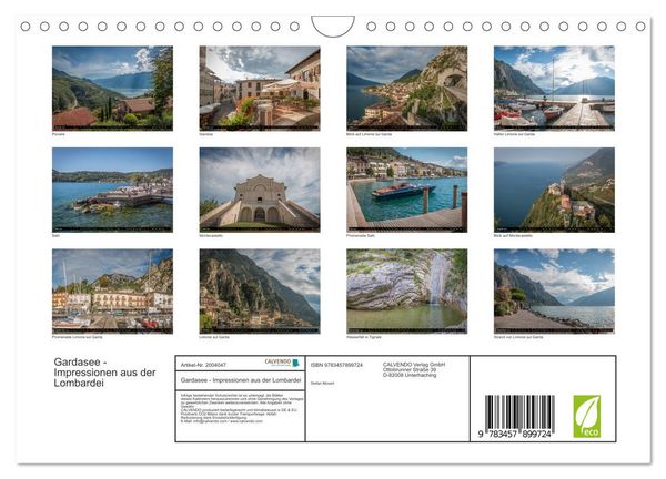 Produktbild: Gardasee - Impressionen aus der Lombardei (Wandkalender 2026 DIN A4 quer), CALVENDO Monatskalender