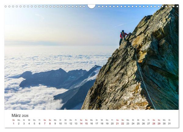 Produktbild: Klettern - Immer weiter hoch hinauf (Wandkalender 2026 DIN A3 quer), CALVENDO Monatskalender