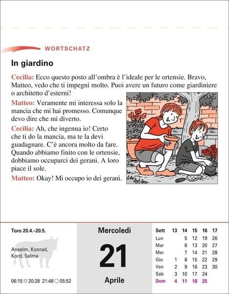 Produktbild: Italienisch Sprachkalender 2027 - Italienisch lernen leicht gemacht - Tagesabrei&szlig;kalender