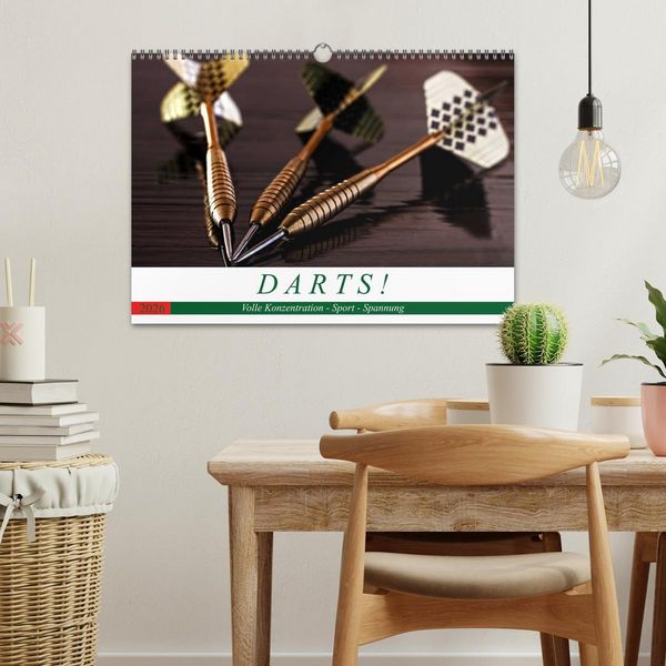 Produktbild: Darts. Konzentration - Sport - Spannung (Wandkalender 2026 DIN A3 quer), CALVENDO Monatskalender