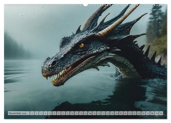 Produktbild: Drachen - Herrscher der Welt (Wandkalender 2026 DIN A2 quer), CALVENDO Monatskalender
