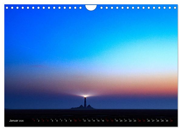 Produktbild: Einmaliges Westerhever (Wandkalender 2026 DIN A4 quer), CALVENDO Monatskalender
