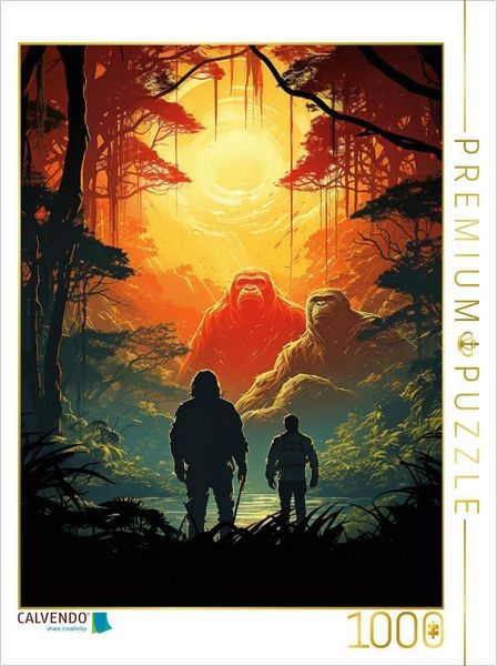 Produktbild: CALVENDO Puzzle Der Schatz im Dschungel - historisches Filmplakat zu einem Film, der nie gedreht wurde | 1000 Teile Lege-Gr&ouml;&szlig;e 64x48cm Foto-Puzzle f&uuml;r