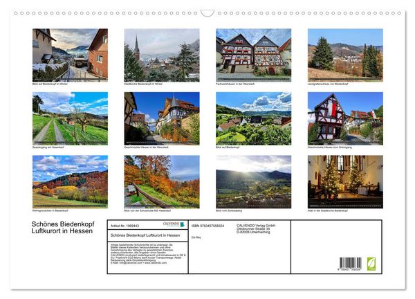 Produktbild: Sch&ouml;nes Biedenkopf Luftkurort in Hessen (Wandkalender 2026 DIN A2 quer), CALVENDO Monatskalender