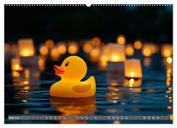 Produktbild: Gummienten auf Weltreise (hochwertiger Premium Wandkalender 2026 DIN A2 quer), Kunstdruck in Hochglanz