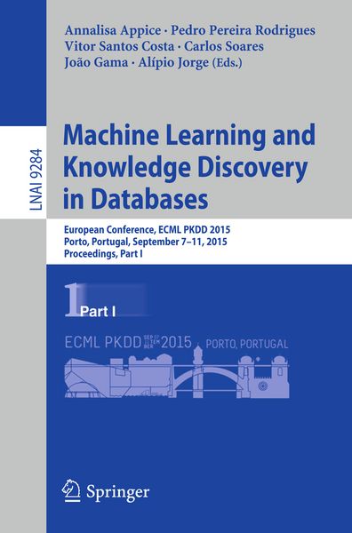 Produktbild: Machine Learning and Knowledge Discovery in Databases