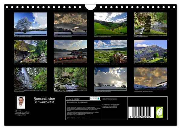 Produktbild: Romantischer Schwarzwald (Wandkalender 2026 DIN A4 quer), CALVENDO Monatskalender