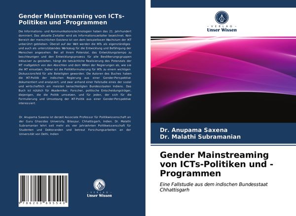 Gender Mainstreaming von ICTs-Politiken und -Programmen, Taschenbuch von Anupama Saxena , Malathi Subramanian, Verlag Unser Wissen, 9786203695540