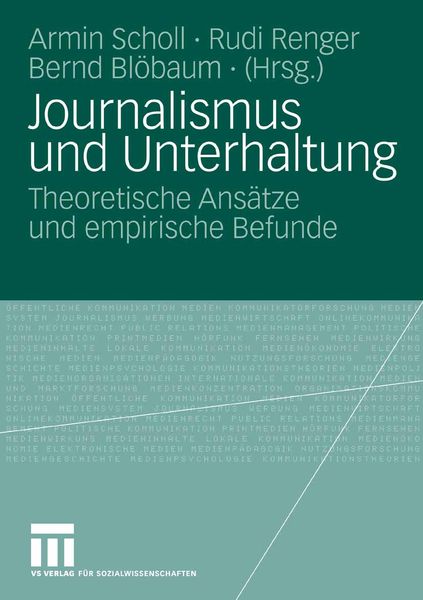 Produktbild: Journalismus und Unterhaltung